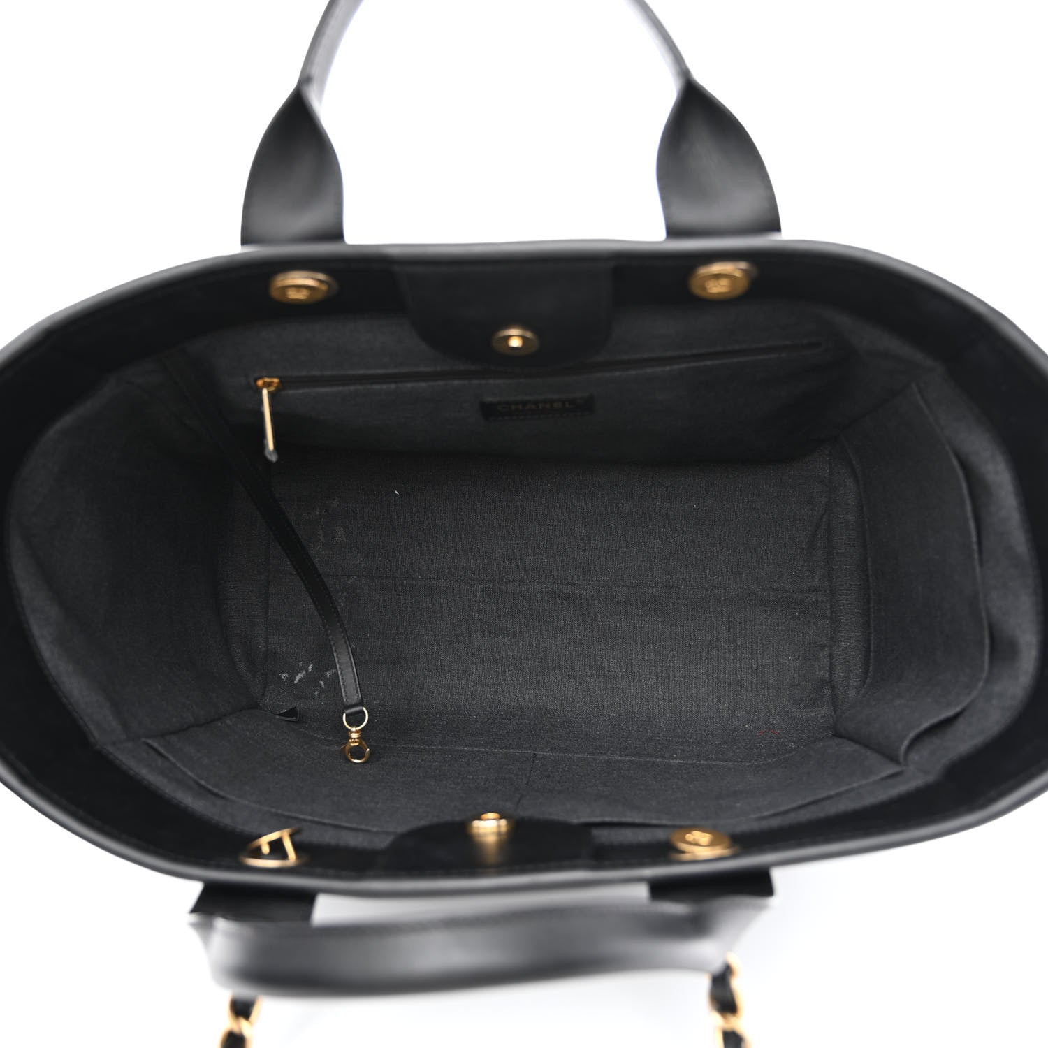 Chanel Calfskin Medium Deauville Tote Black 5 of 15
