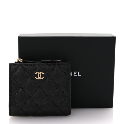 Chanel Caviar Quilted CC Zip Compact Wallet Black 9 of 9