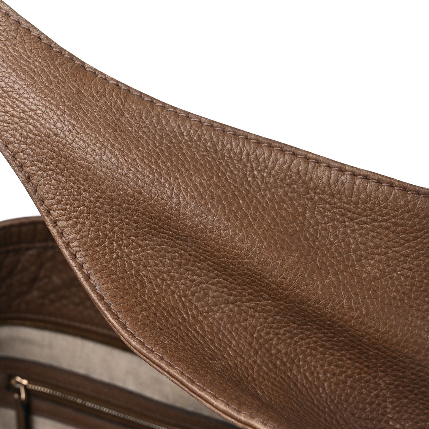 Calfskin Greenwich Medium Shoulder Bag Brown