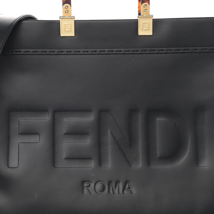 Fendi Vitello King Plexiglass Medium Fendi Sunshine Shopper Tote Black 8 of 12