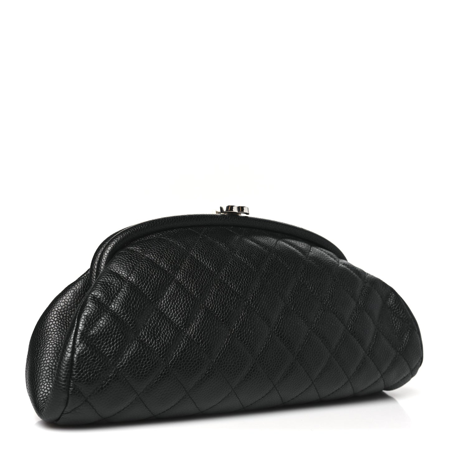 Caviar Quilted Timeless Clutch Black