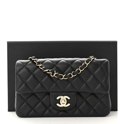 Chanel Lambskin Quilted Mini Rectangular Flap Black 11 of 11