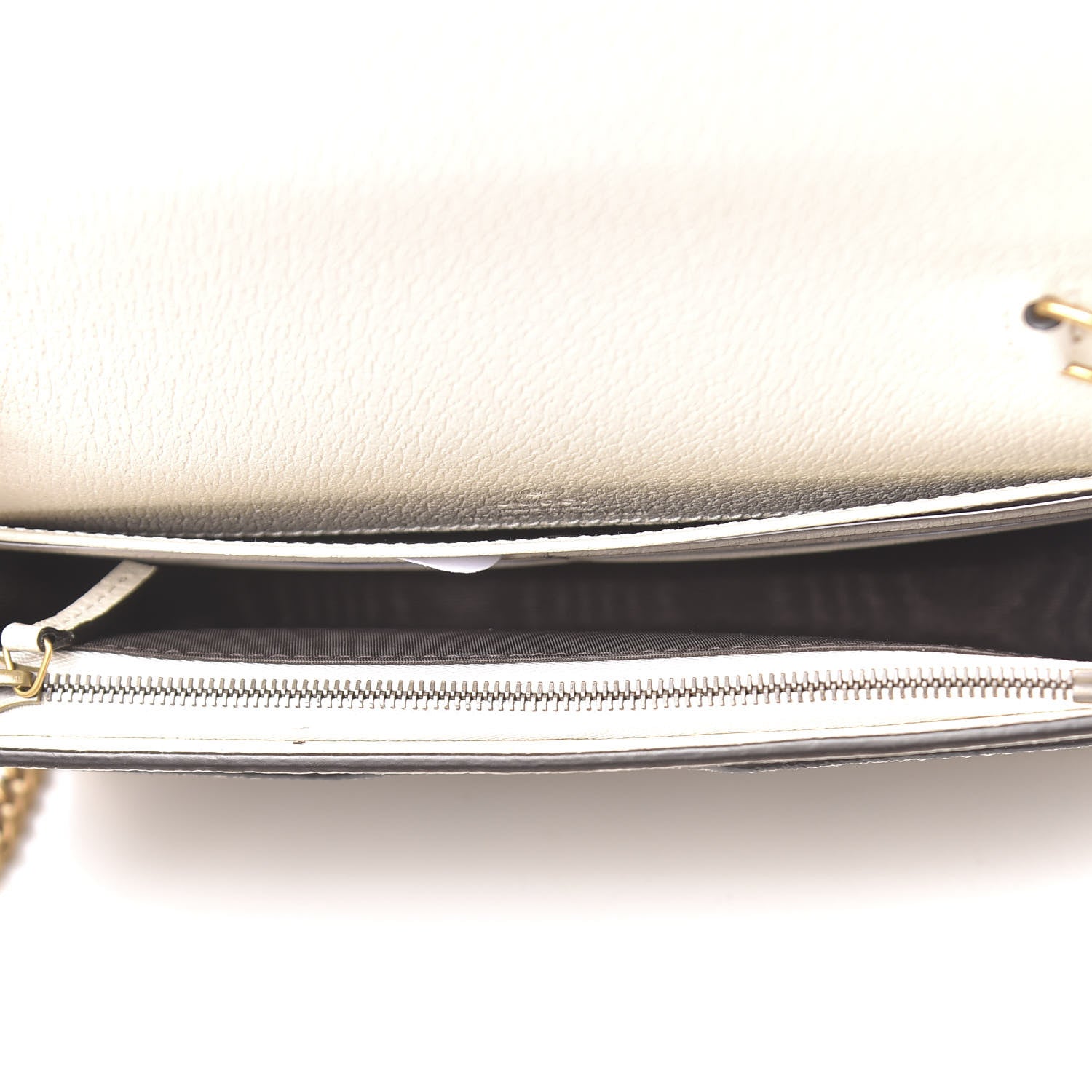 Gucci GG Supreme Monogram Web Queen Margaret Chain Wallet White 5 of 10