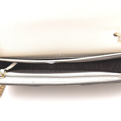 Gucci GG Supreme Monogram Web Queen Margaret Chain Wallet White 5 of 10