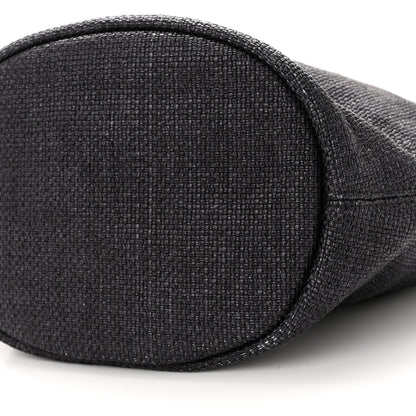 Chanel Lurex Canvas Deauville Drawstring Bag Navy Blue Gold 10 of 10