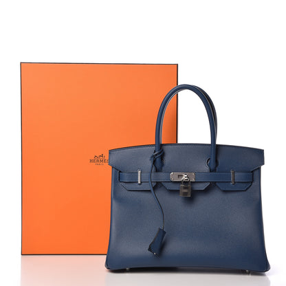 Hermes Epsom Birkin 30 Deep Bleu 35 of 35