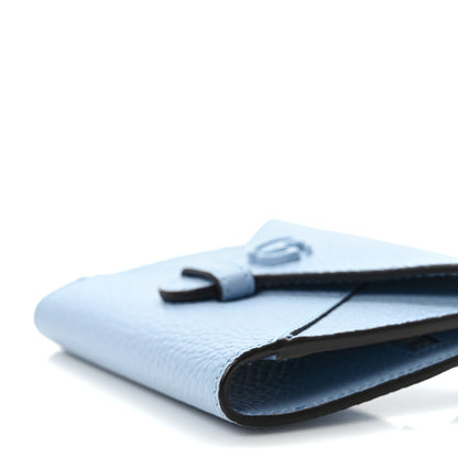Gucci Dollar Calfskin Enamel Monochrome GG Marmont Envelope Strap Wallet Porcelain Light Blue 7 of 7
