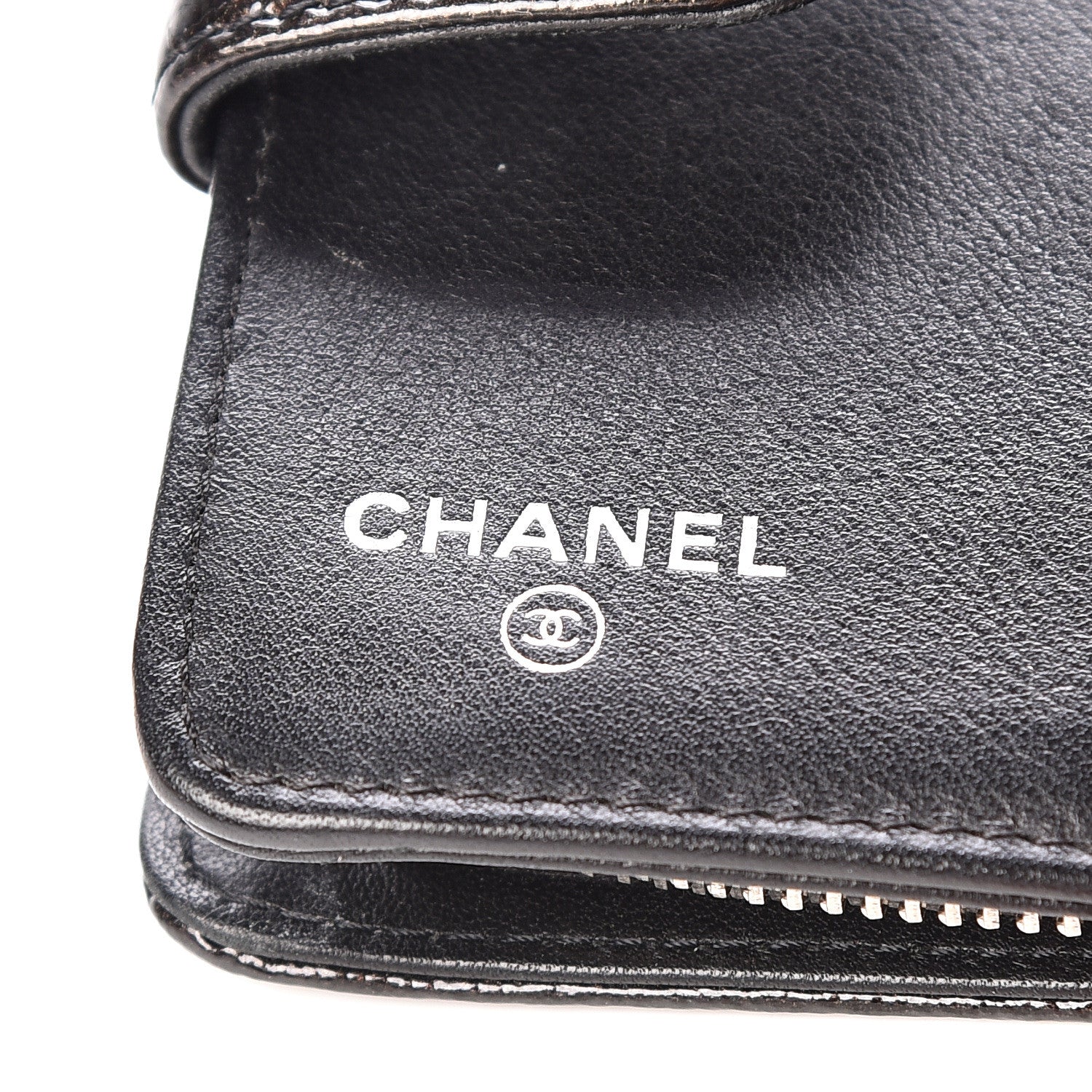 Chanel Patent Goatskin Compact French Wallet Brown 5 of 6