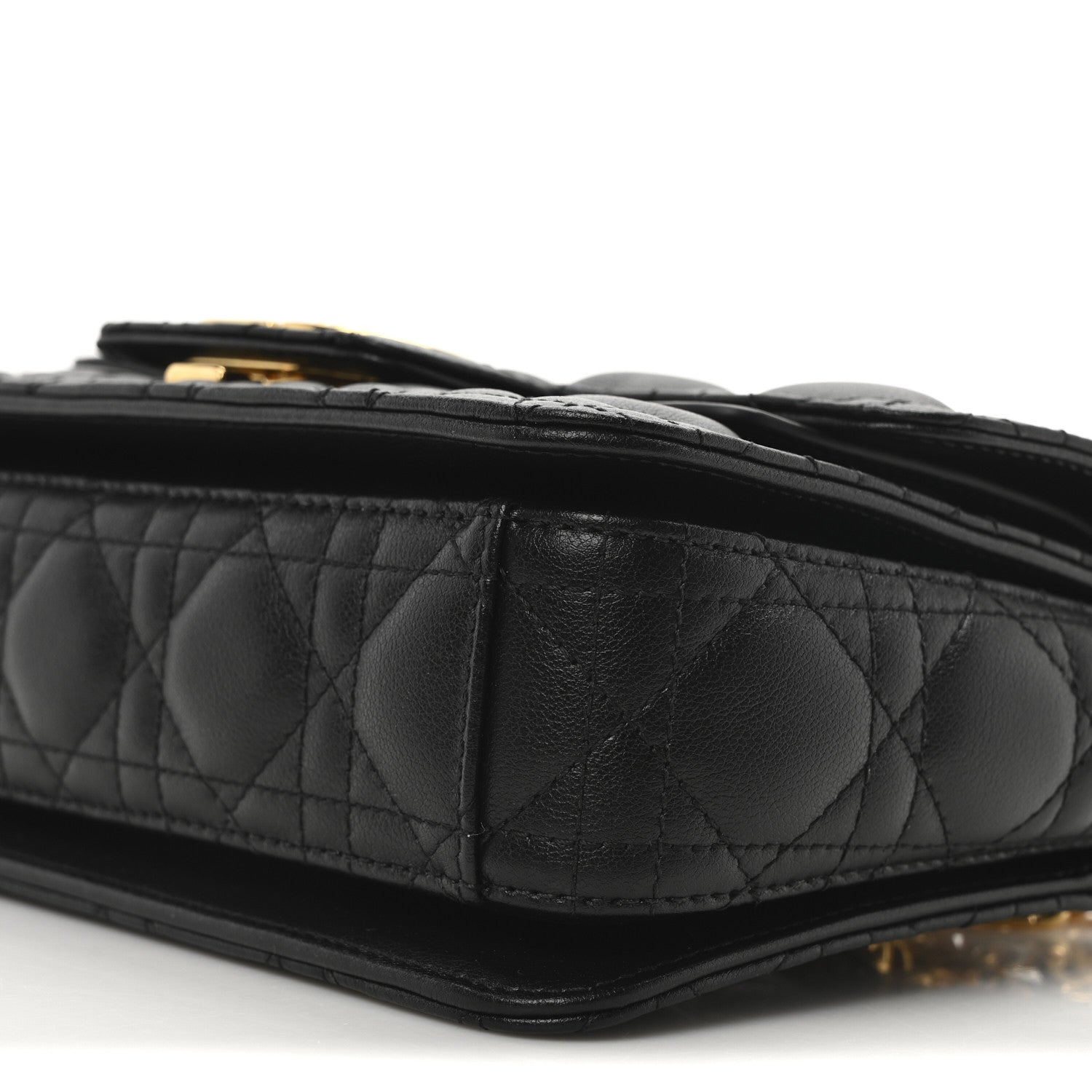 Christian Dior Calfskin Cannage Small Dior Jolie Top Handle Black 10 of 11
