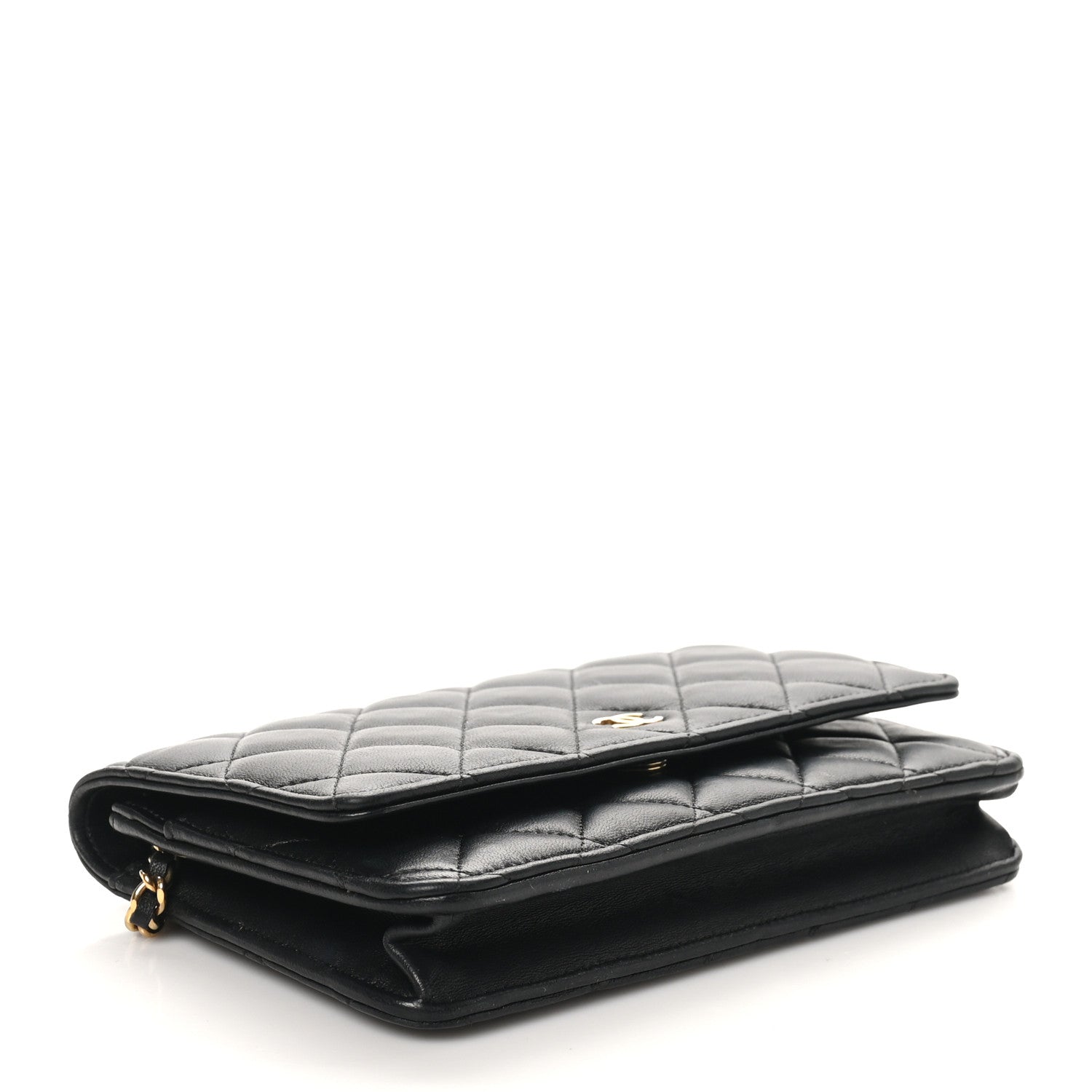 Chanel Lambskin Quilted Wallet On Chain WOC Black 4 of 11