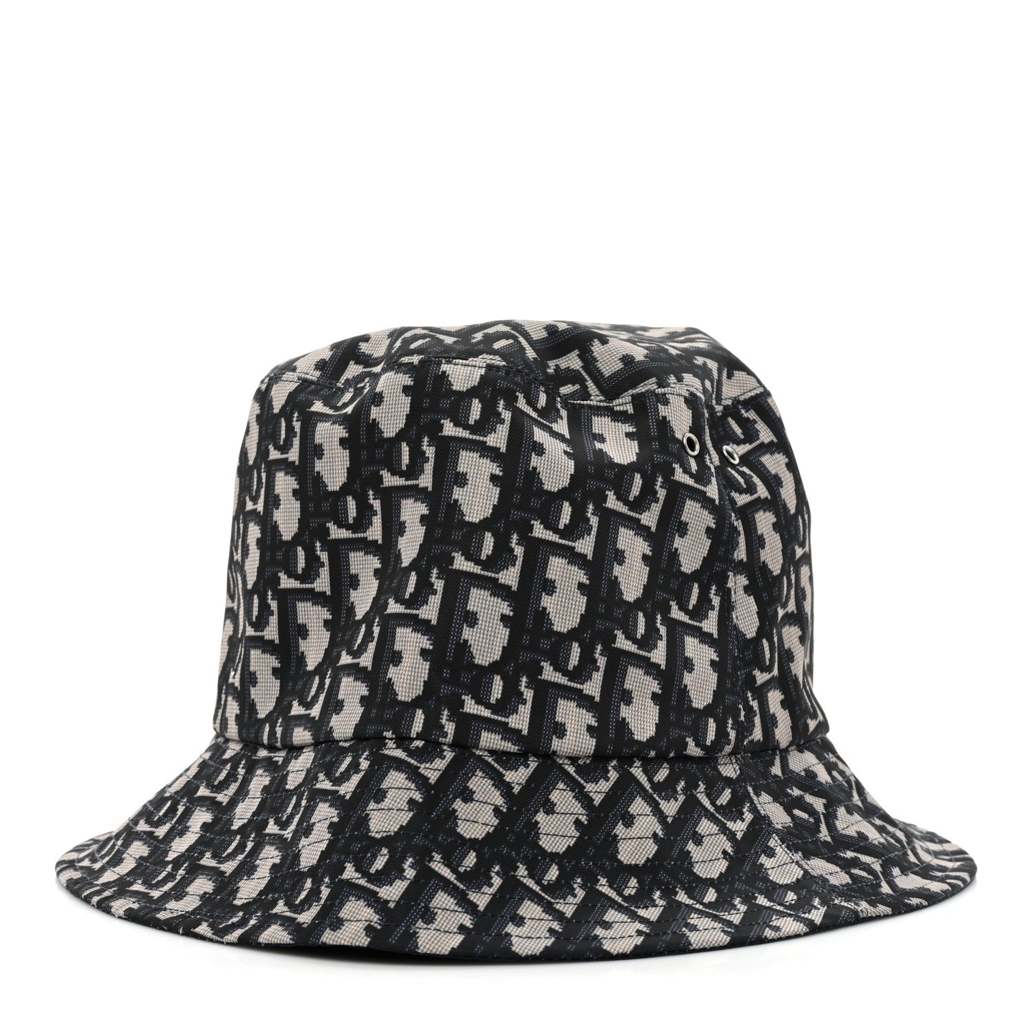 Metallic Oblique Reversible Teddy-D Bob Bucket Hat 58 Blue Silver