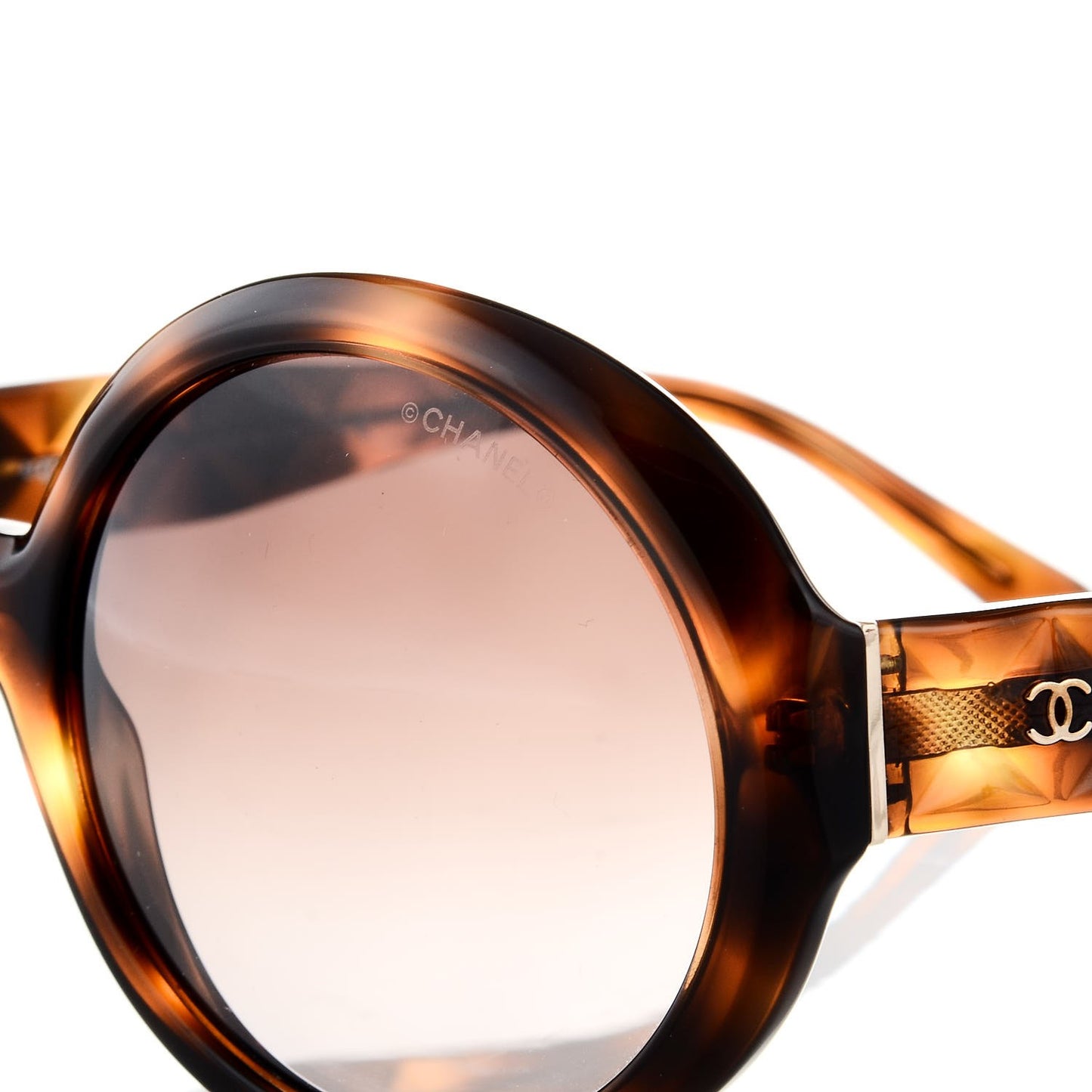 Quilted CC Mod Sunglasses 5120 Tortoise