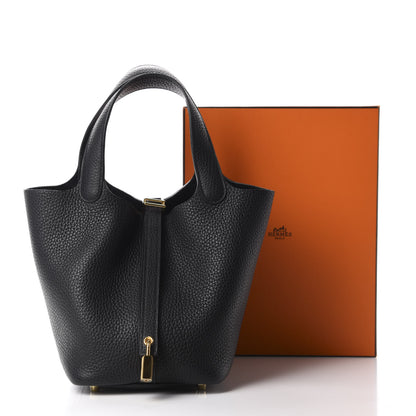 Hermes Taurillon Clemence Picotin Lock 18 PM Black 11 of 11