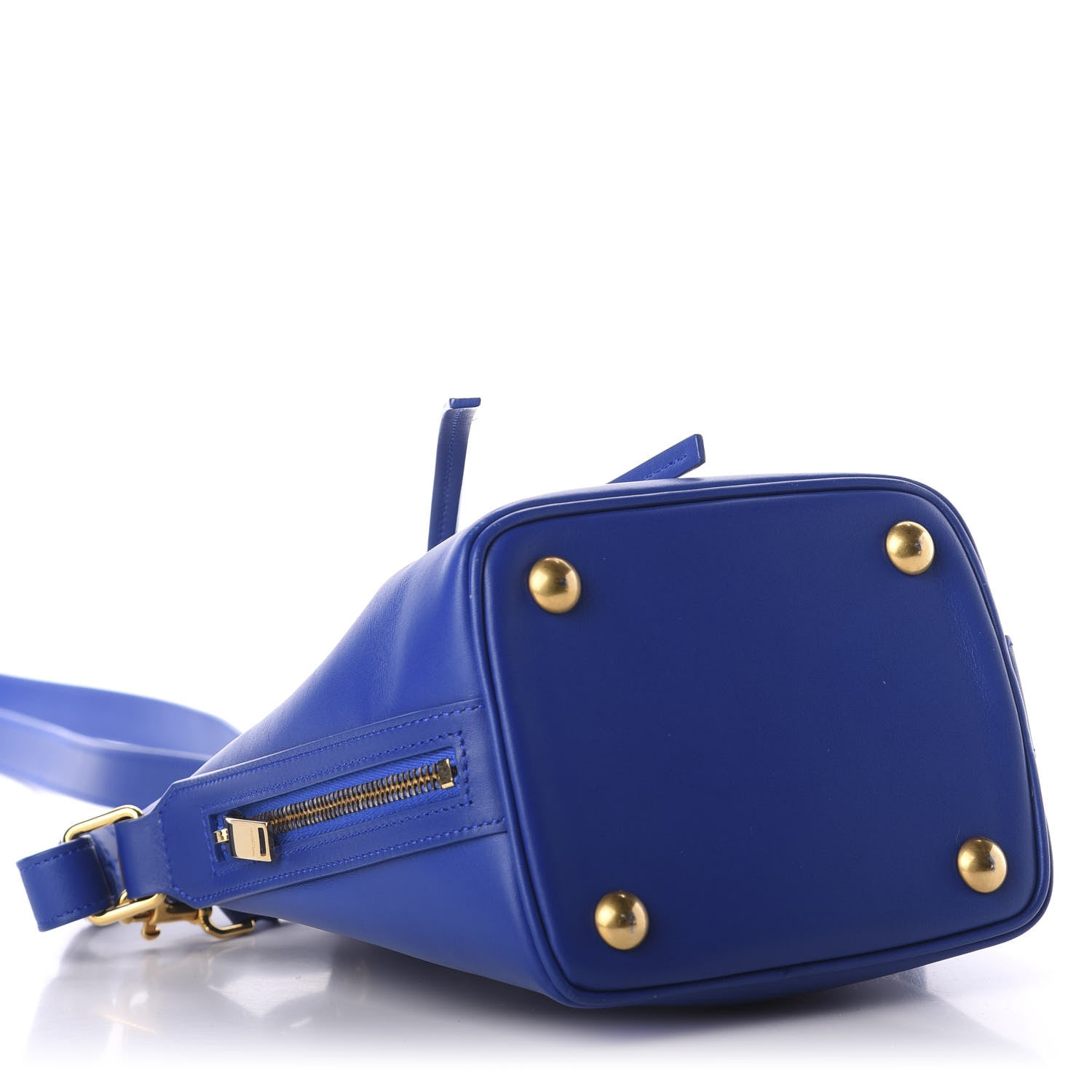 Saint Laurent Calfskin Small Emmanuelle Bucket Bag Blue Marjorelle 4 of 11