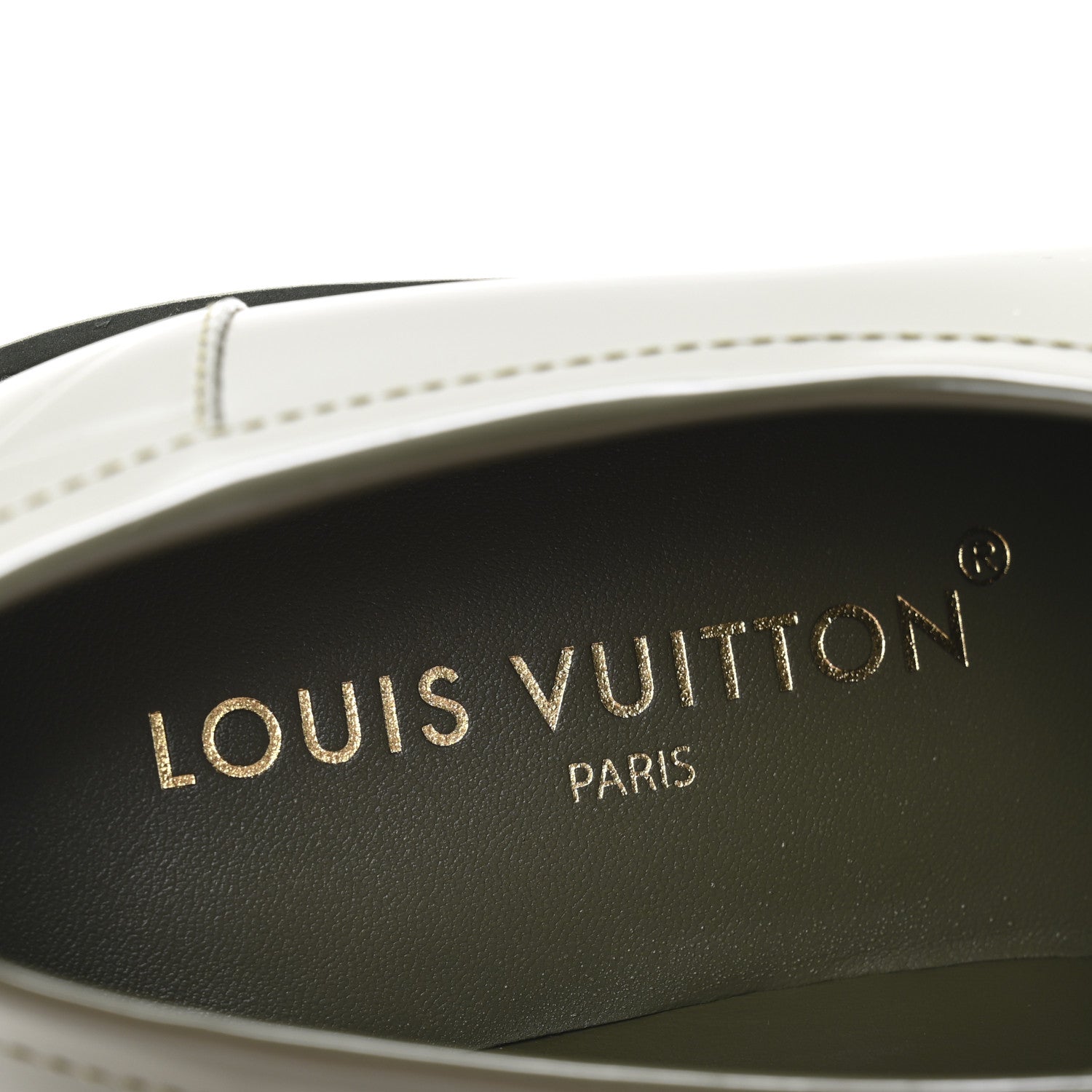 Louis Vuitton Shiny Calfskin Academy Loafers 38 Kaki 8 of 10