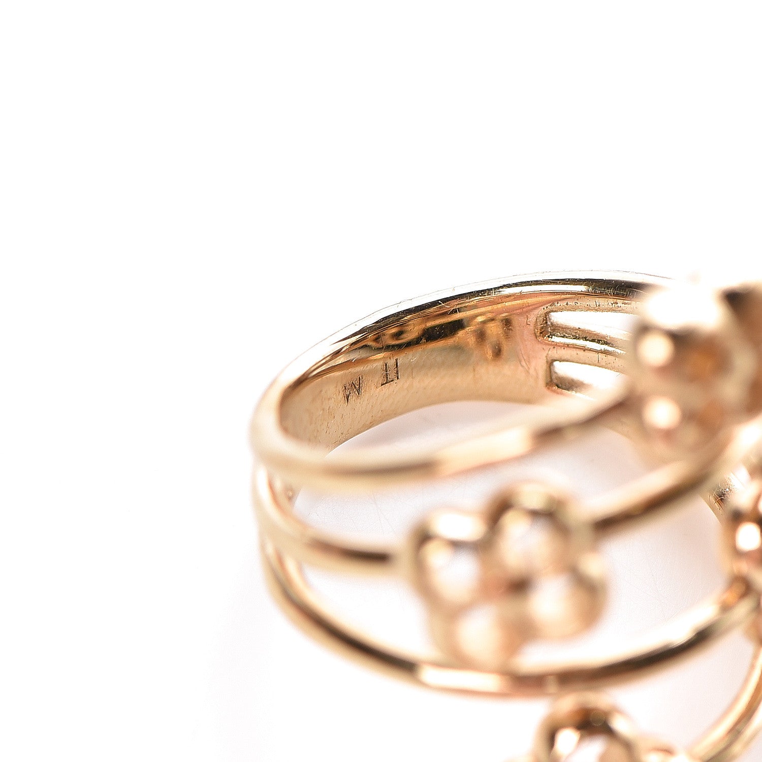 Louis Vuitton Flower Full Ring M Gold 4 of 5