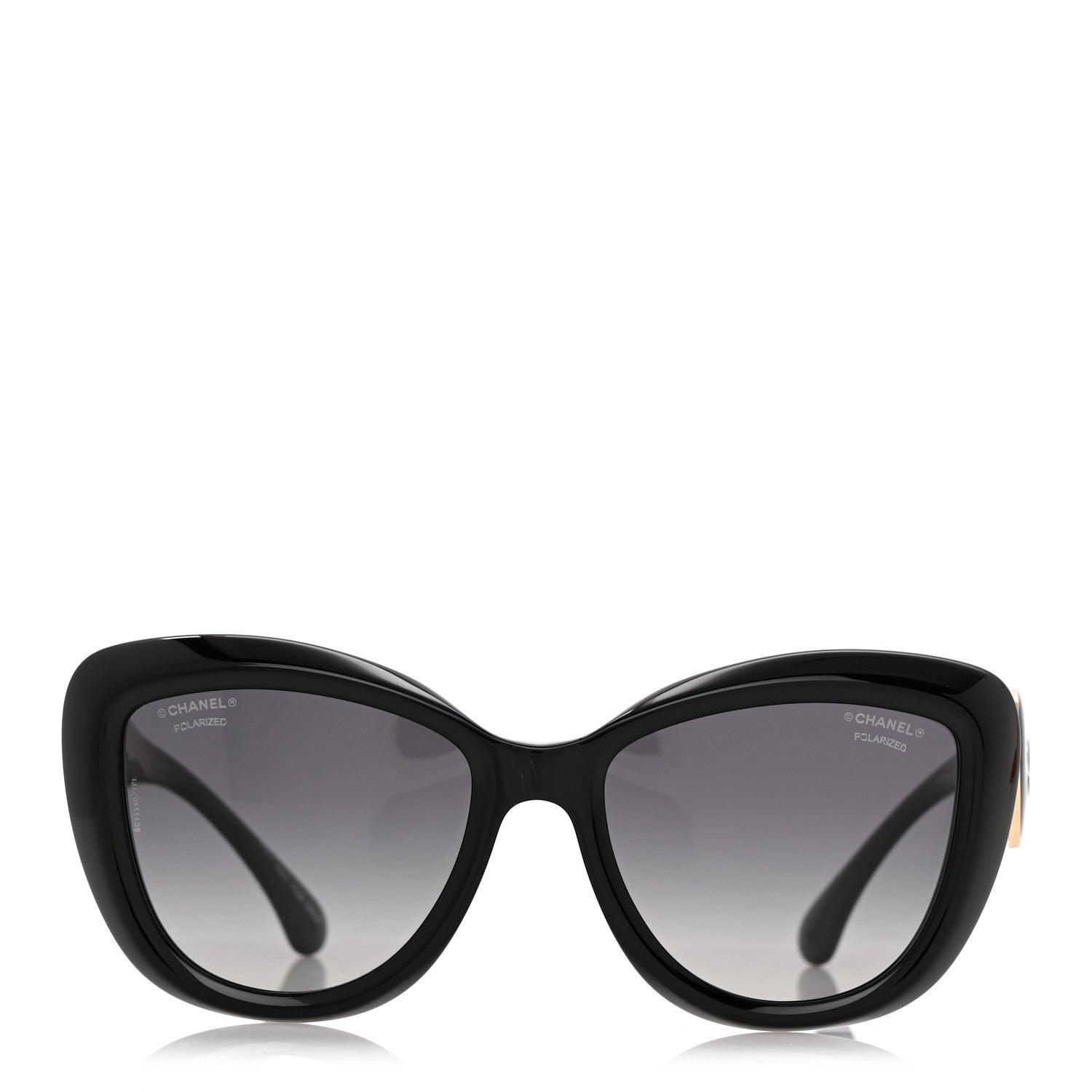 Chanel Acetate Enamel Heart Butterfly Sunglasses 5517 Black 2 of 8