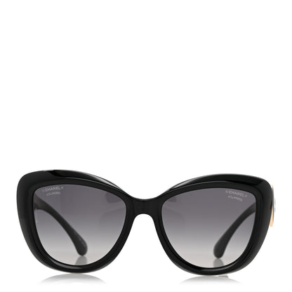 Chanel Acetate Enamel Heart Butterfly Sunglasses 5517 Black 2 of 8