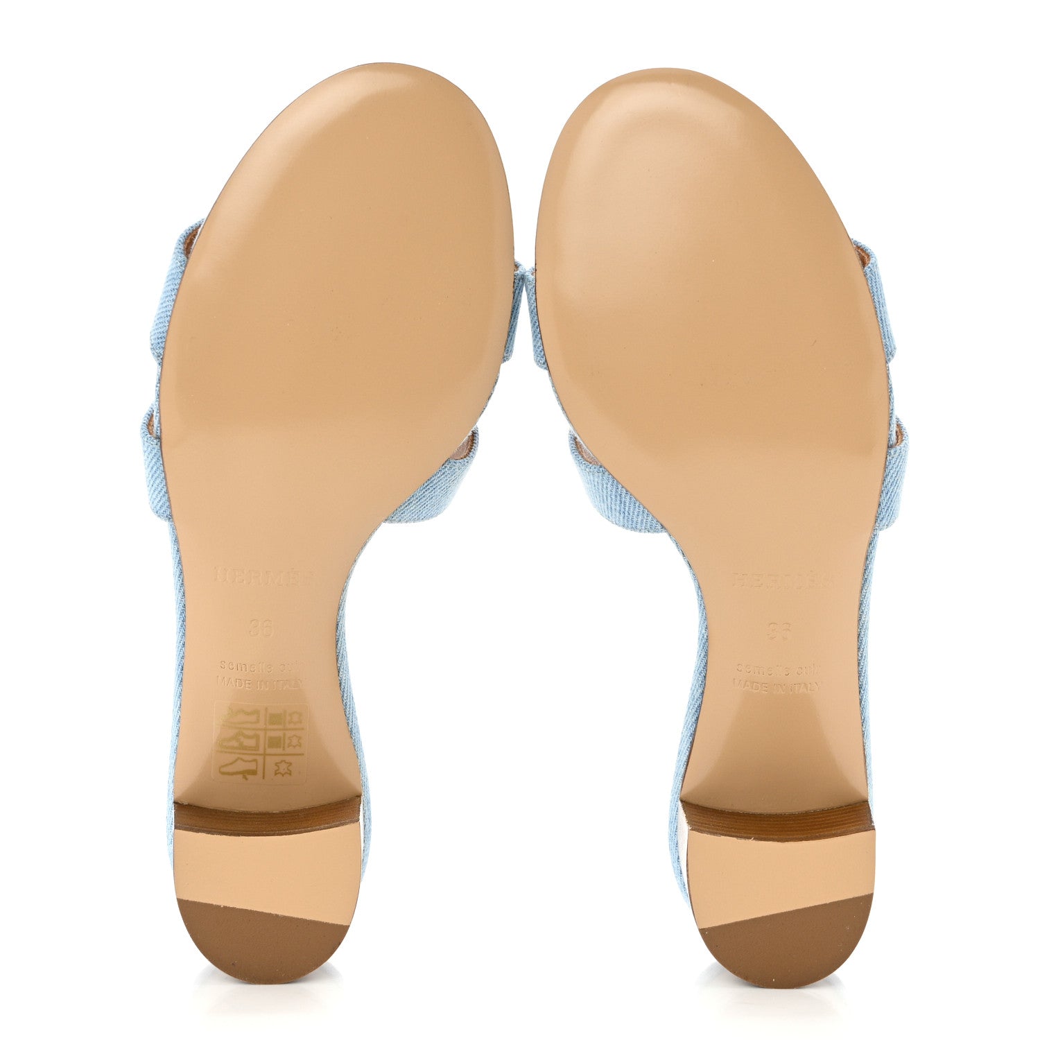 Hermes Denim Oasis Sandals 36 Bleu Clair 5 of 9