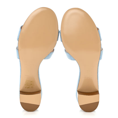 Hermes Denim Oasis Sandals 36 Bleu Clair 5 of 9