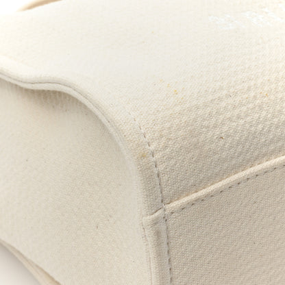Chanel Mixed Fibers Small Deauville Tote White 13 of 17