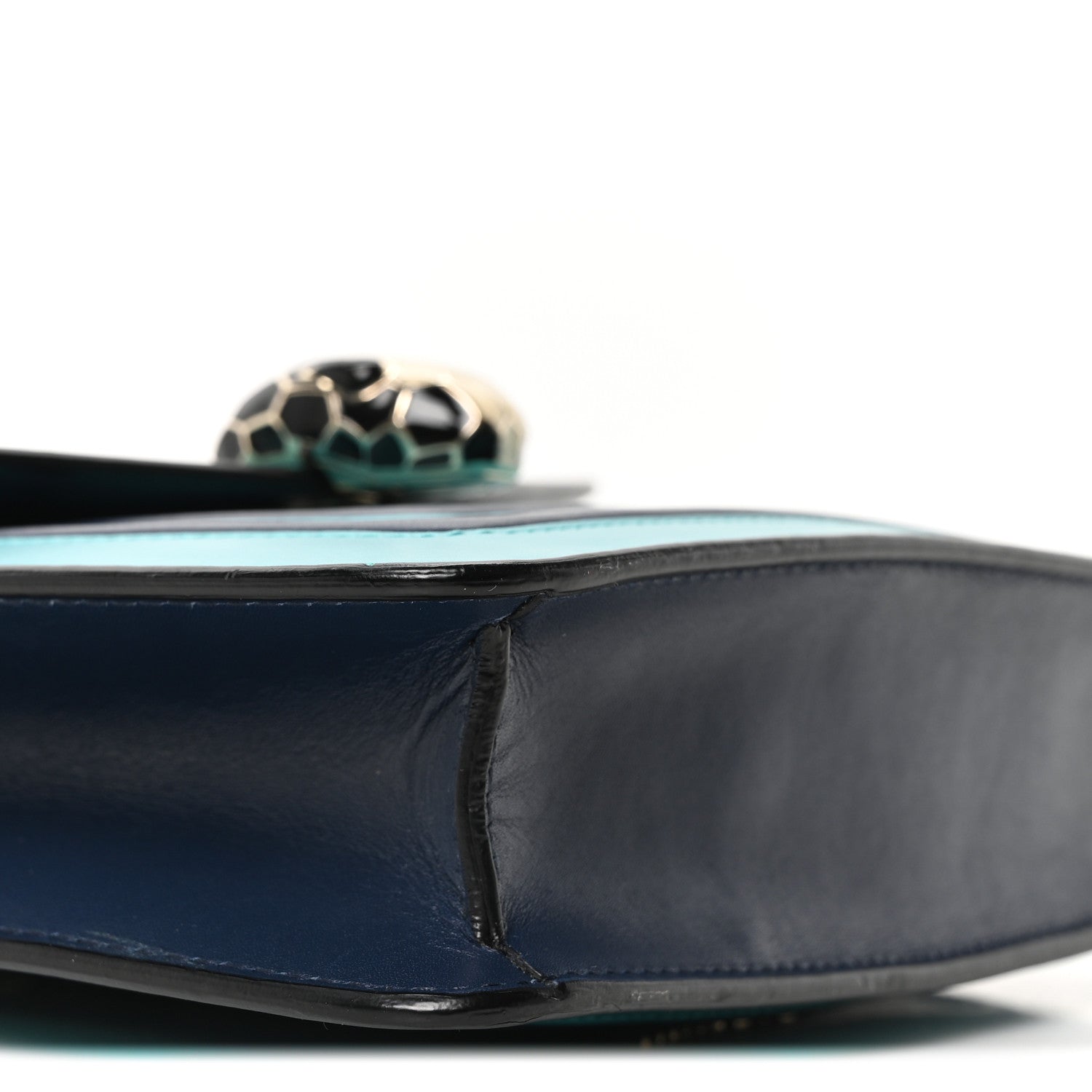 Bulgari Calfskin Serpenti Forever Snake Strap Crossbody Bag Aquarelle Turquoise 9 of 10