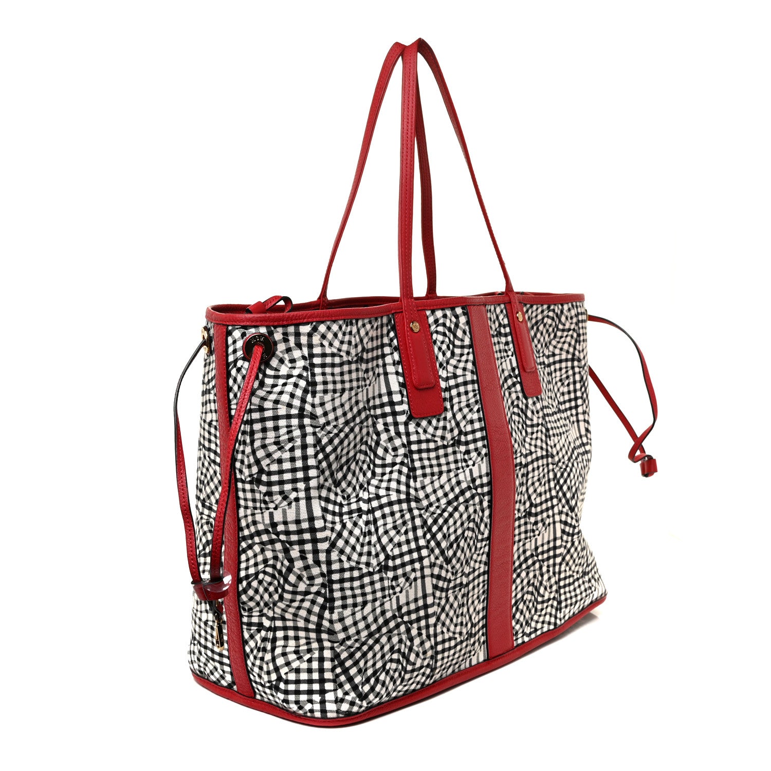 MCM Visetos Large Liz Reversible Shopper Tote Ruby Red 12 of 21