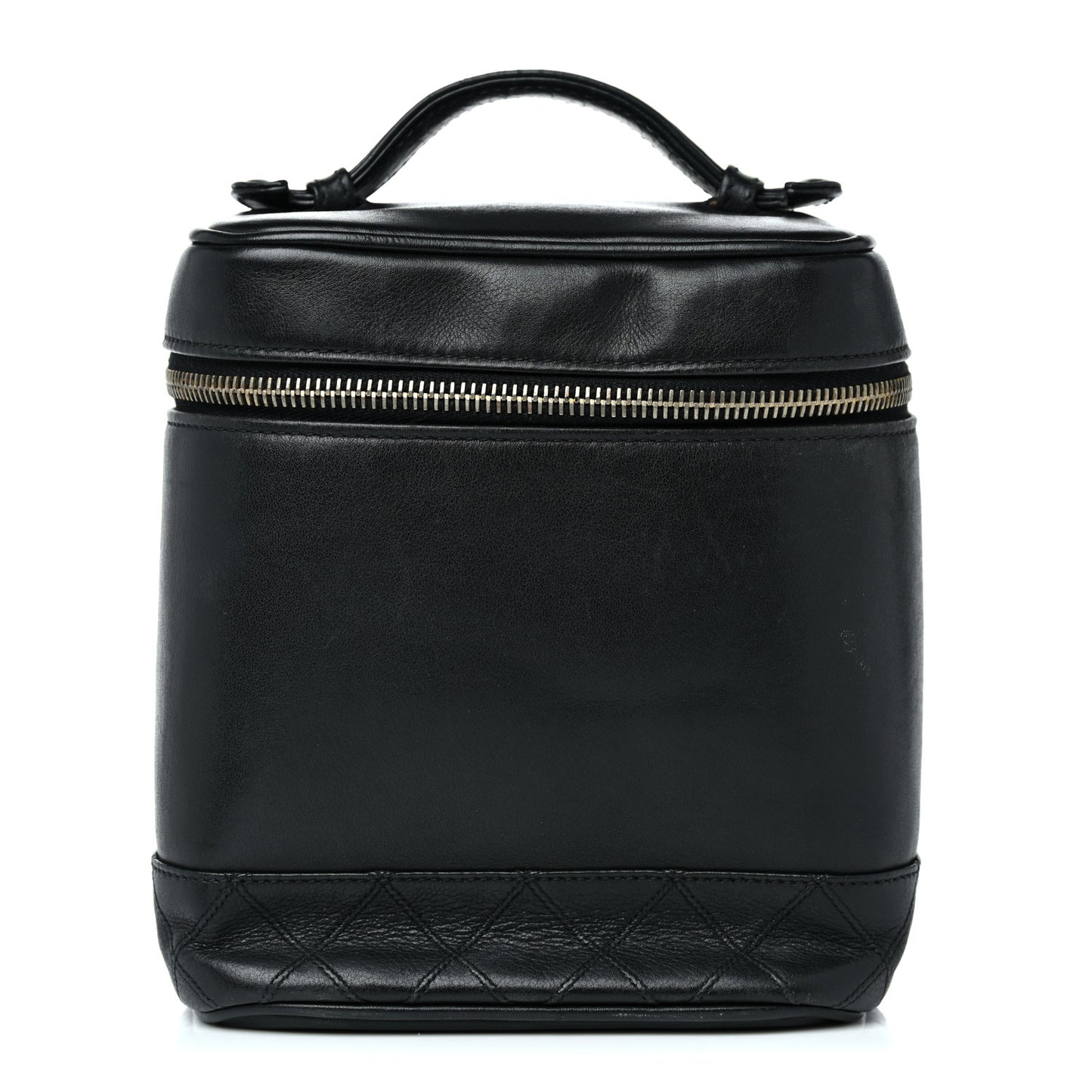 Lambskin Vanity Cosmetic Case Black