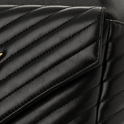 Saint Laurent Lambskin Matelasse Monogram Joe Backpack Black 10 of 11