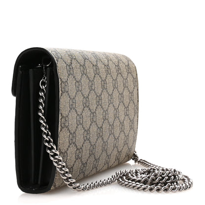 Gucci GG Supreme Monogram Mini Dionysus Chain Wallet Beige Black 3 of 11