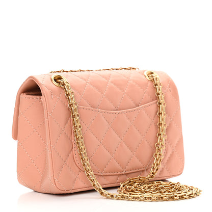 Chanel Aged Calfskin Quilted 2.55 Reissue Mini Flap Beige 3 of 12