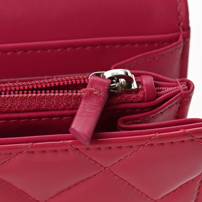 Chanel Patent Quilted Large Flap Wallet Pink 11 of 12