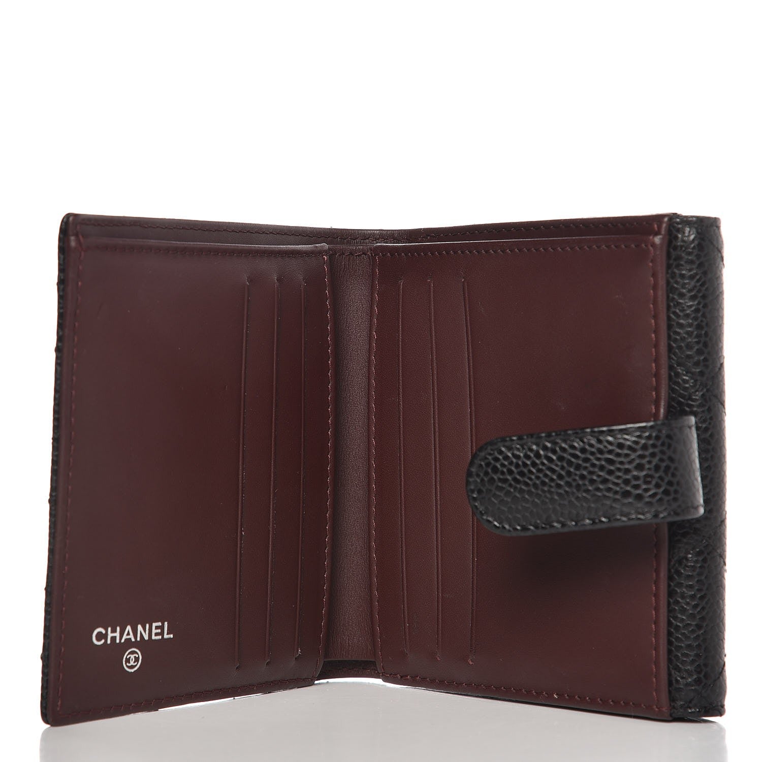 Chanel Caviar Quilted Compact French Flap Wallet Black 5 of 8