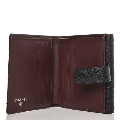 Chanel Caviar Quilted Compact French Flap Wallet Black 5 of 8