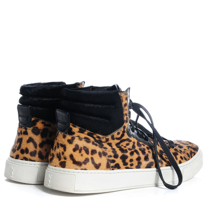 Saint Laurent Leopard Print Calf Hair Malibu Sneakers 43 4 of 9