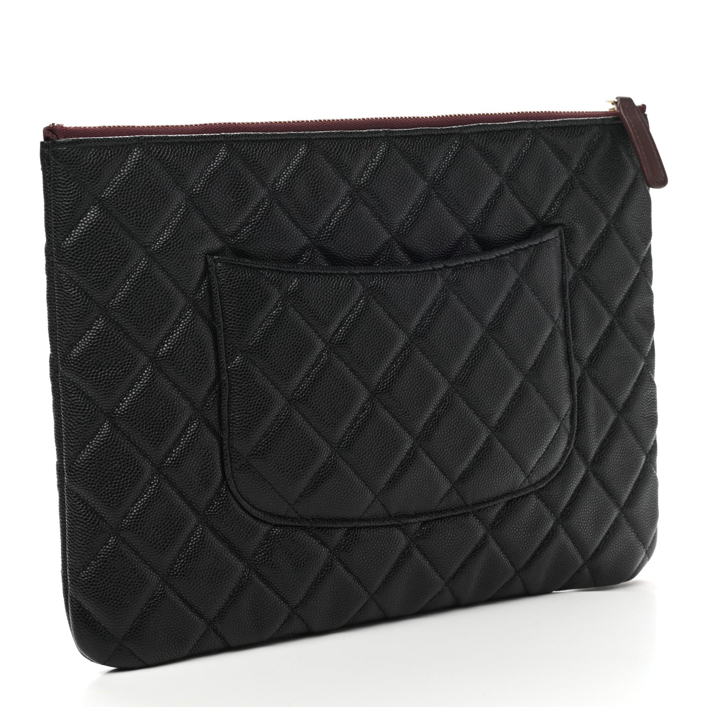 Caviar Quilted Medium Cosmetic Case Black