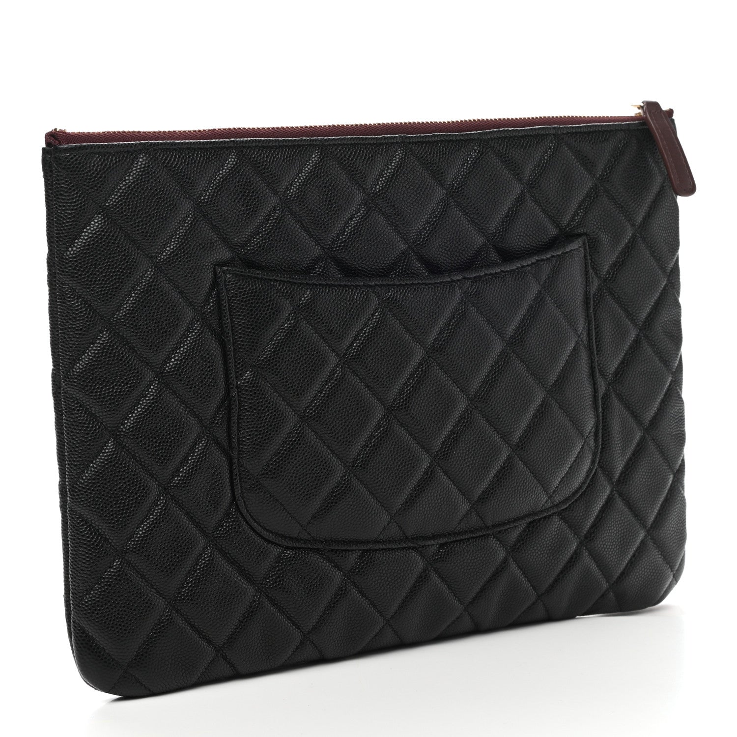 Chanel Caviar Quilted Medium Cosmetic Case Black 3 of 8