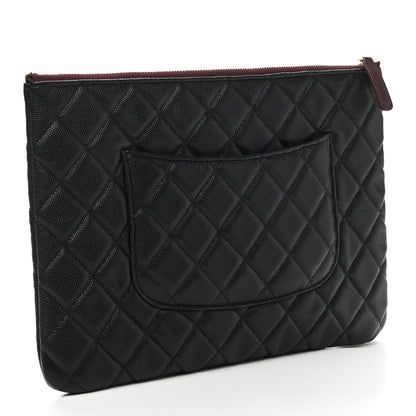 Chanel Caviar Quilted Medium Cosmetic Case Black 3 of 8