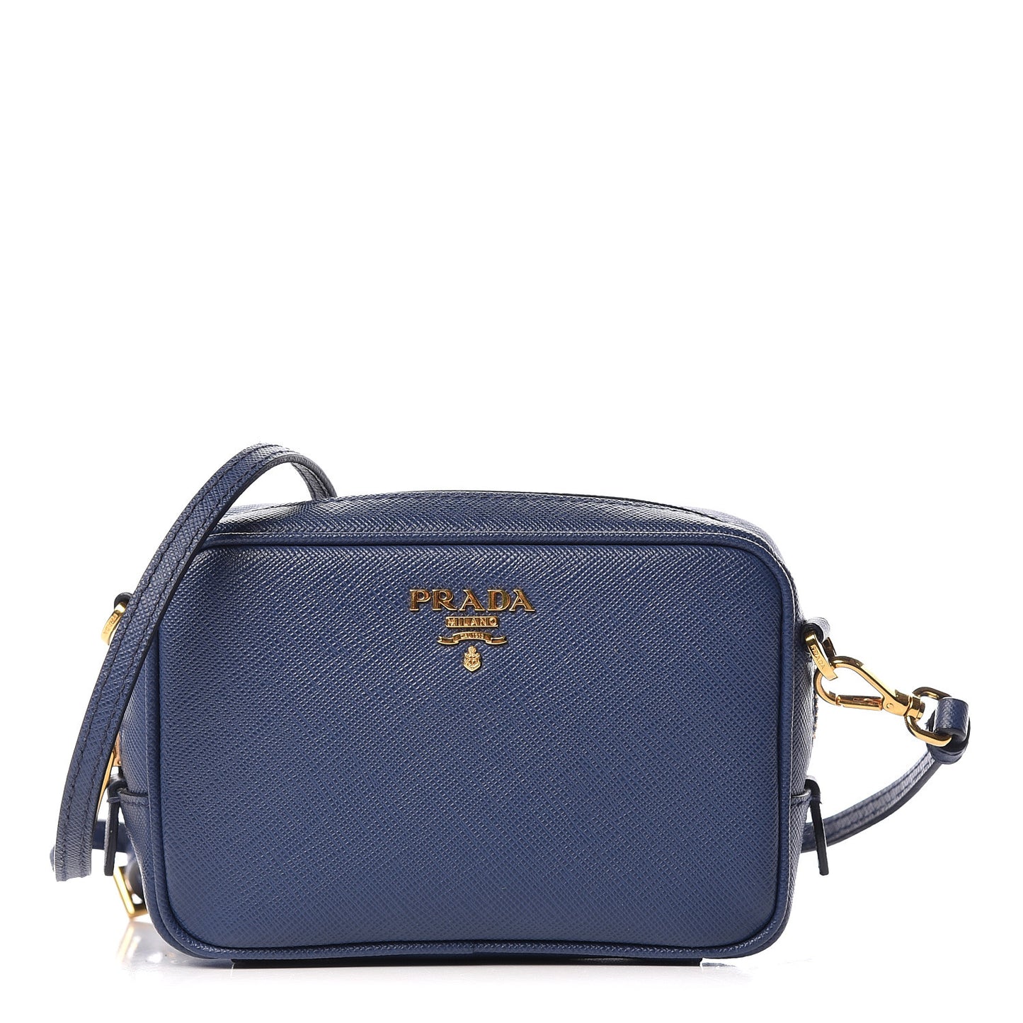 Saffiano Mini Camera Crossbody Bag Bleuette