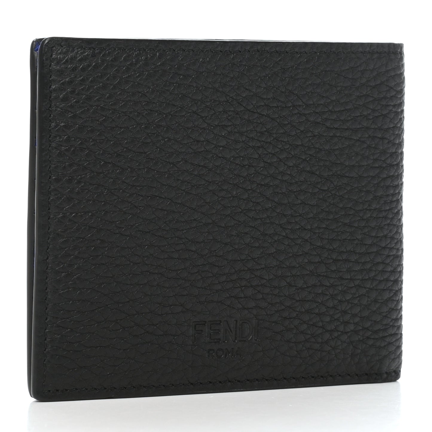 Calfskin Romano Hypnotic Bi-fold Wallet Lavagna Asfalto