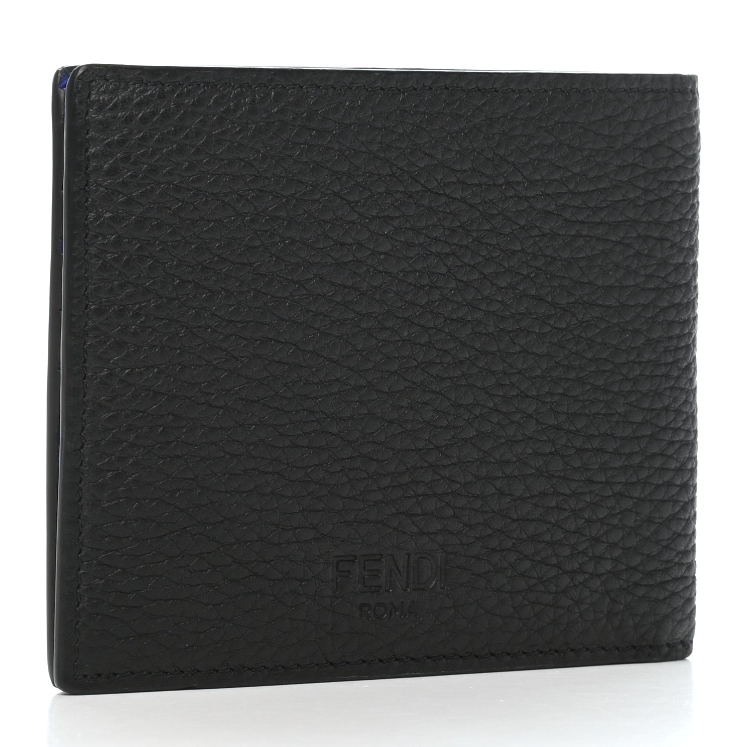 Fendi Calfskin Romano Hypnotic Bi-fold Wallet Lavagna Asfalto 3 of 11