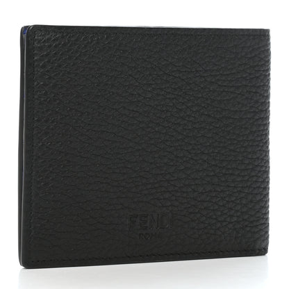 Fendi Calfskin Romano Hypnotic Bi-fold Wallet Lavagna Asfalto 3 of 11