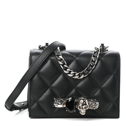Alexander McQueen Lambskin Quilted Knuckle Shoulder Bag Black 1 of 9