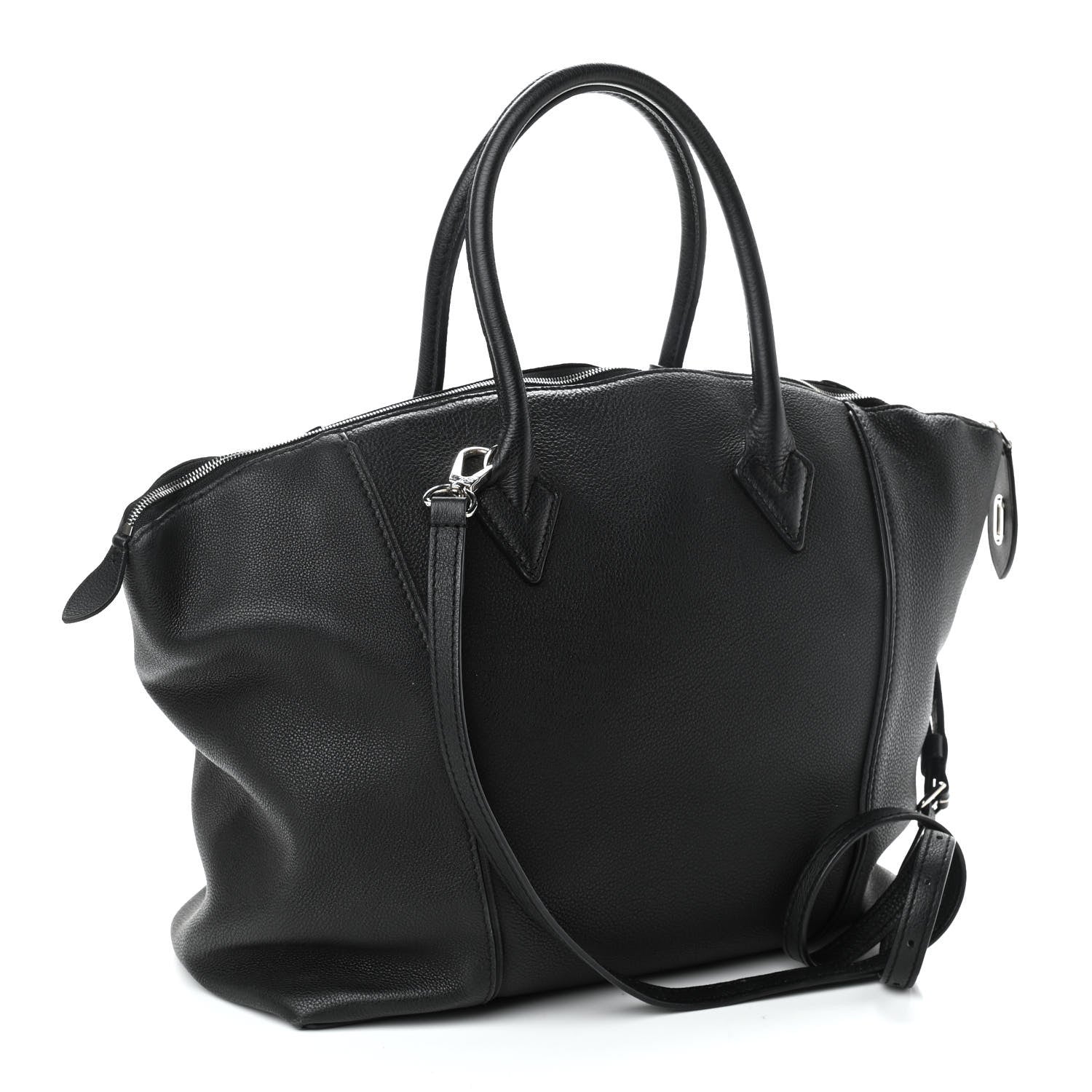 Louis Vuitton Veau Cachemire Soft Lockit MM Black 3 of 15