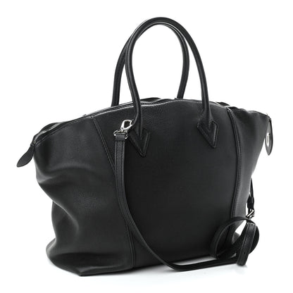 Louis Vuitton Veau Cachemire Soft Lockit MM Black 3 of 15