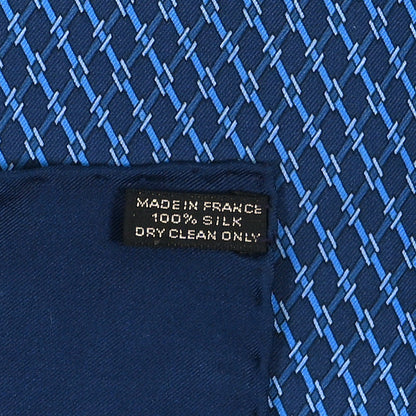Hermes Silk Pocket Square Scarf Blue Multicolor 3 of 3