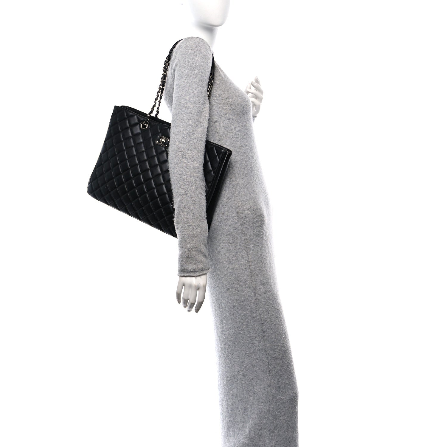 Chanel Calfskin Quilted Timeless Tote  Black 2 of 11