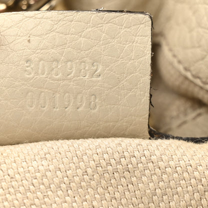 Gucci Pebbled Calfskin Medium Soho Chain Shoulder Bag Off White 7 of 17