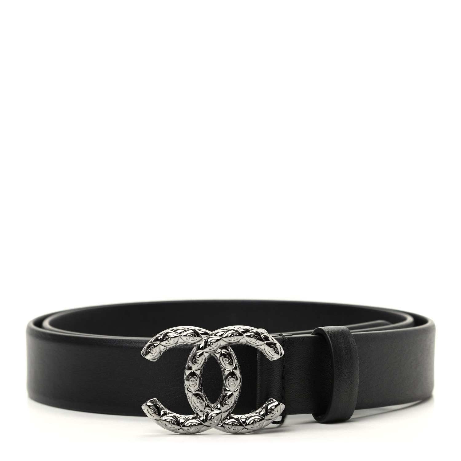 Chanel Calfskin CC Belt 80 32 Black 1 of 6