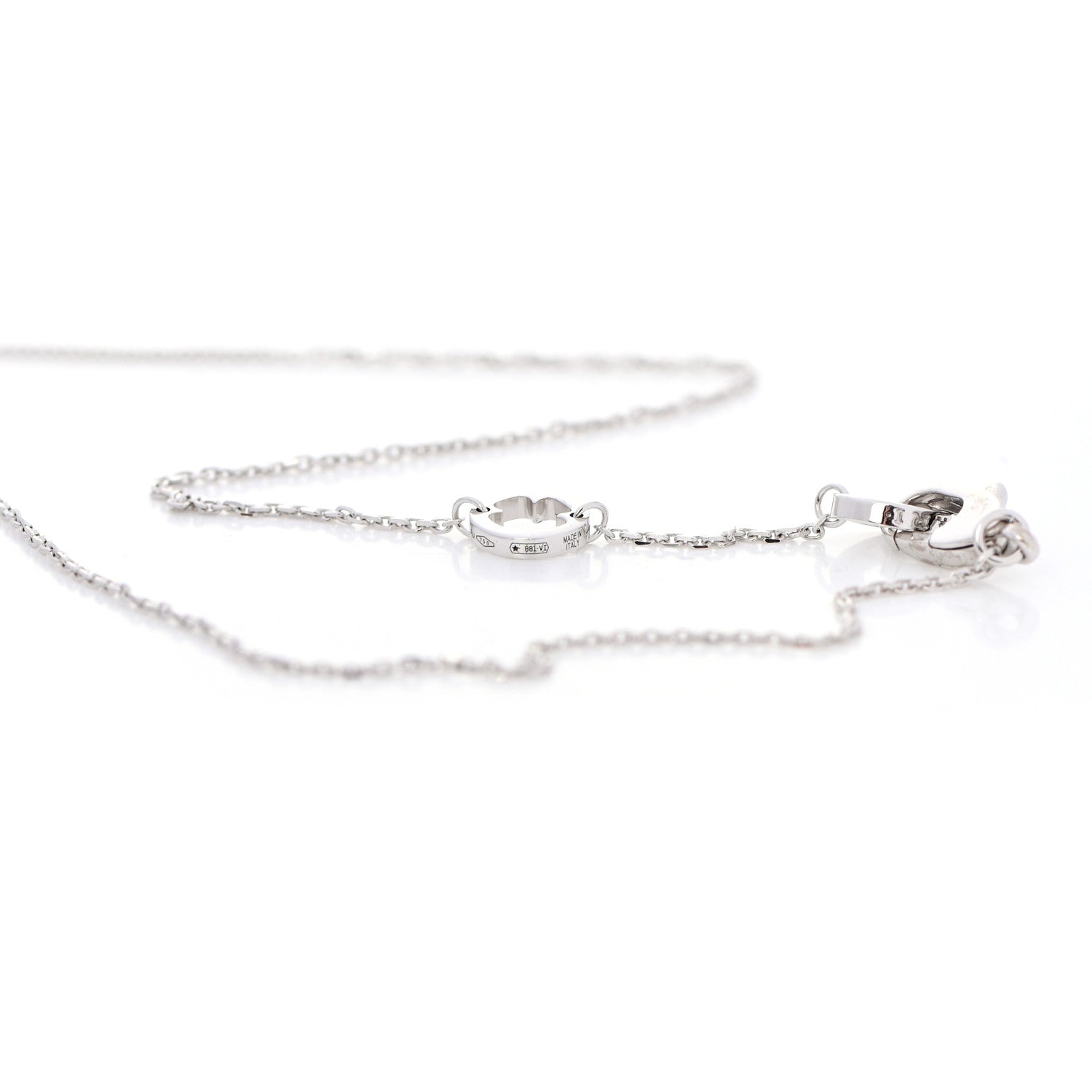 Bulgari 18K White Gold Diamond Fiorever Pendant Necklace 6 of 7